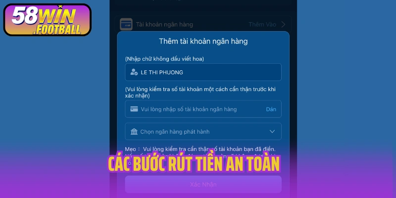 Các bước rút tiền an toàn
