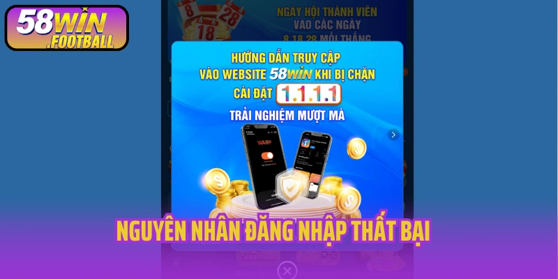 Nguyên nhân đăng nhập thất bại
